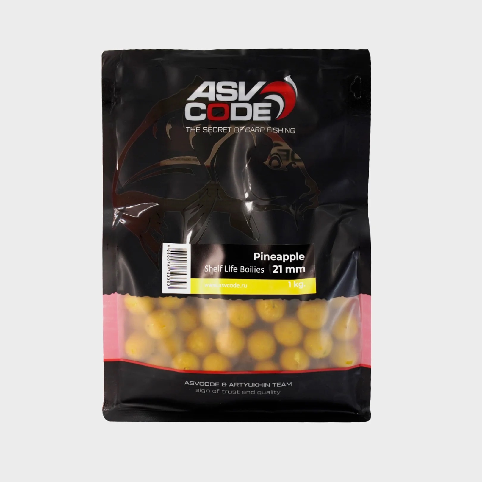 ASV-CODE Бойлы вареные 21 мм со вкусом Ананаса 1 кг