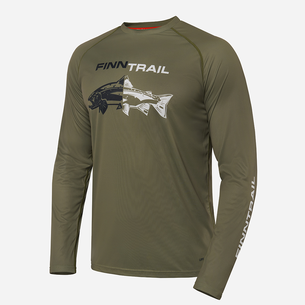 FINNTRAIL Лонгслив Wave Fish 6611 Khaki (S)