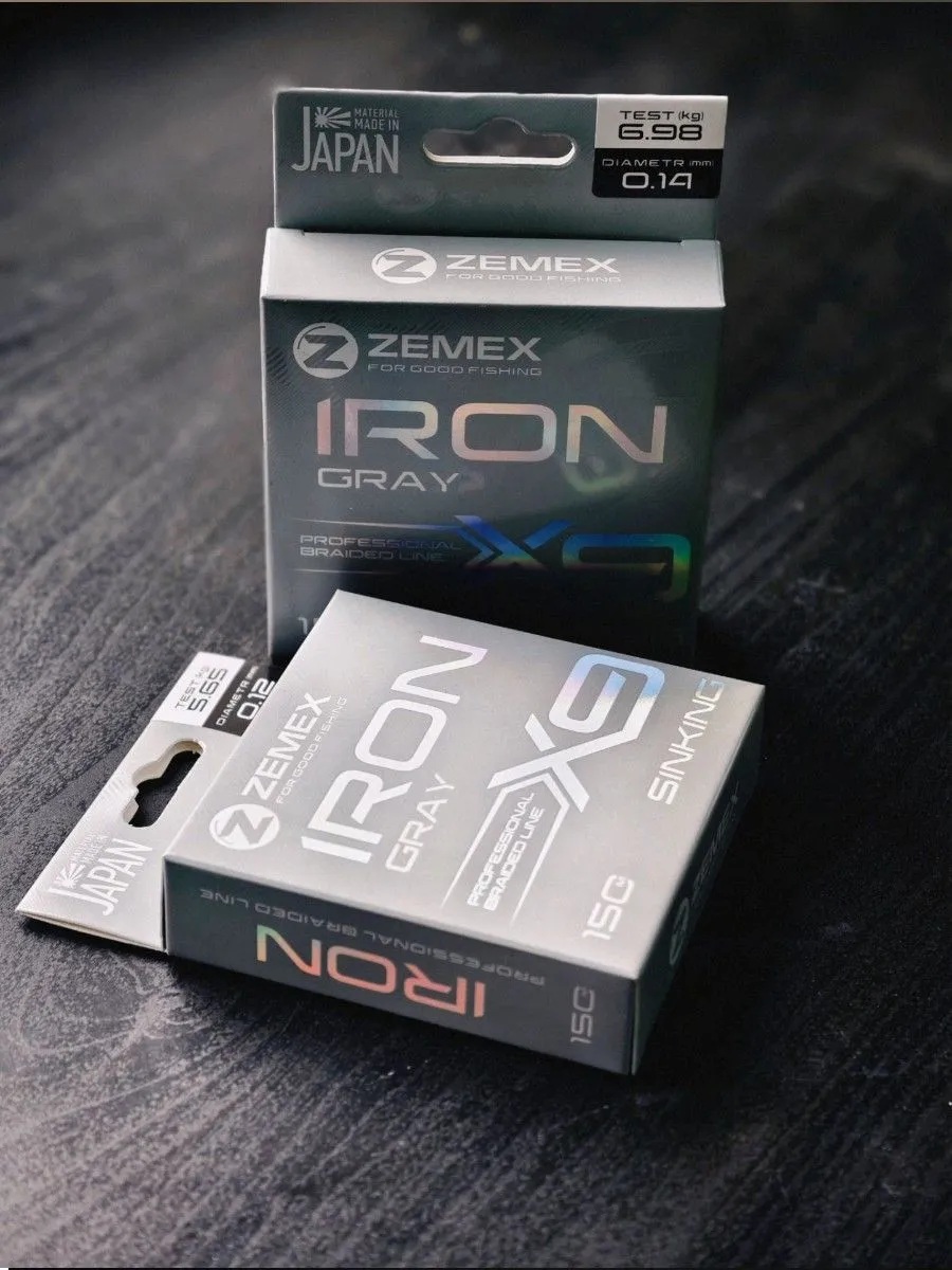 ZEMEX Плетеный шнур Iron x9 150 метров Gray 0.12мм