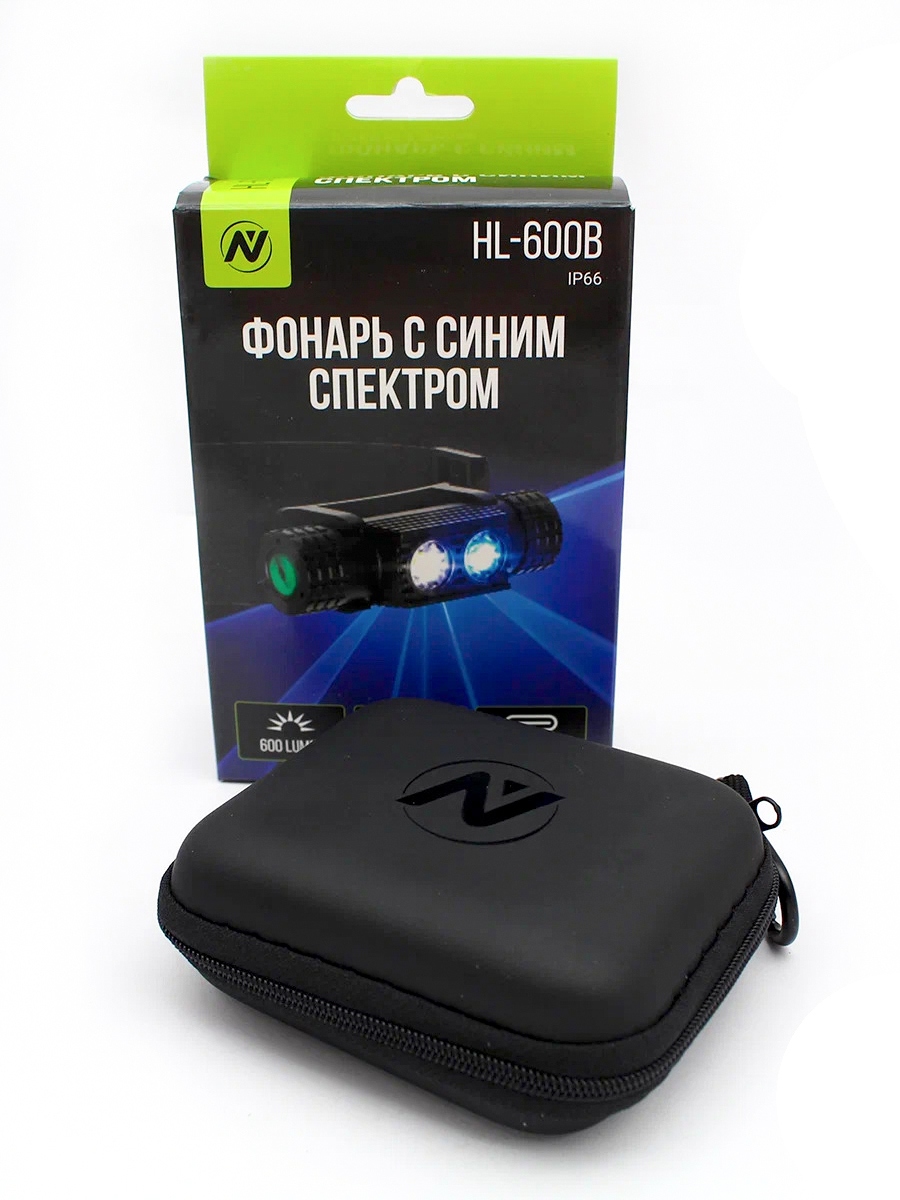 VN Tackle Фонарь налобный с синим спектром HL-60B 600 lm