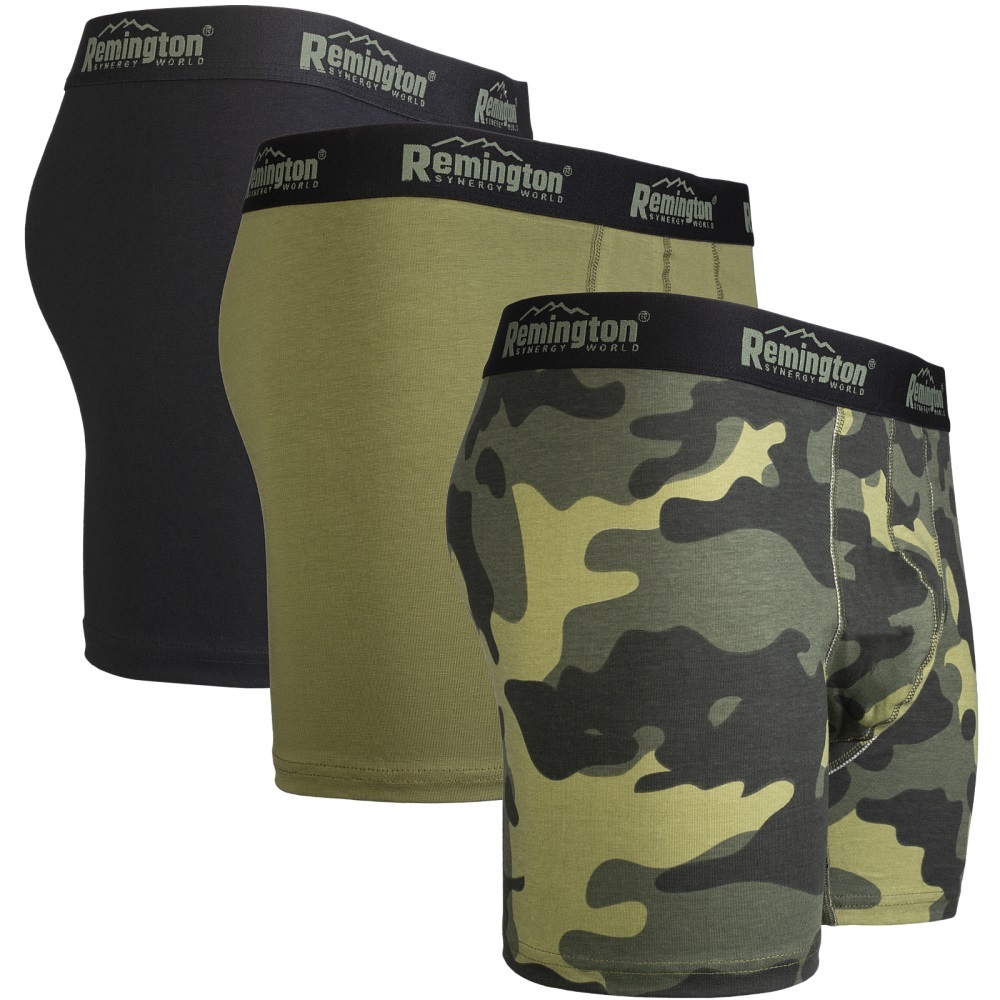 REMINGTON Мужские трусы боксеры набор 3 шт. микс зеленый р. M