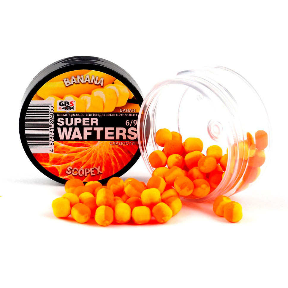 Бойлы GBS WAFTERS 6/9 Банан Скопекс
