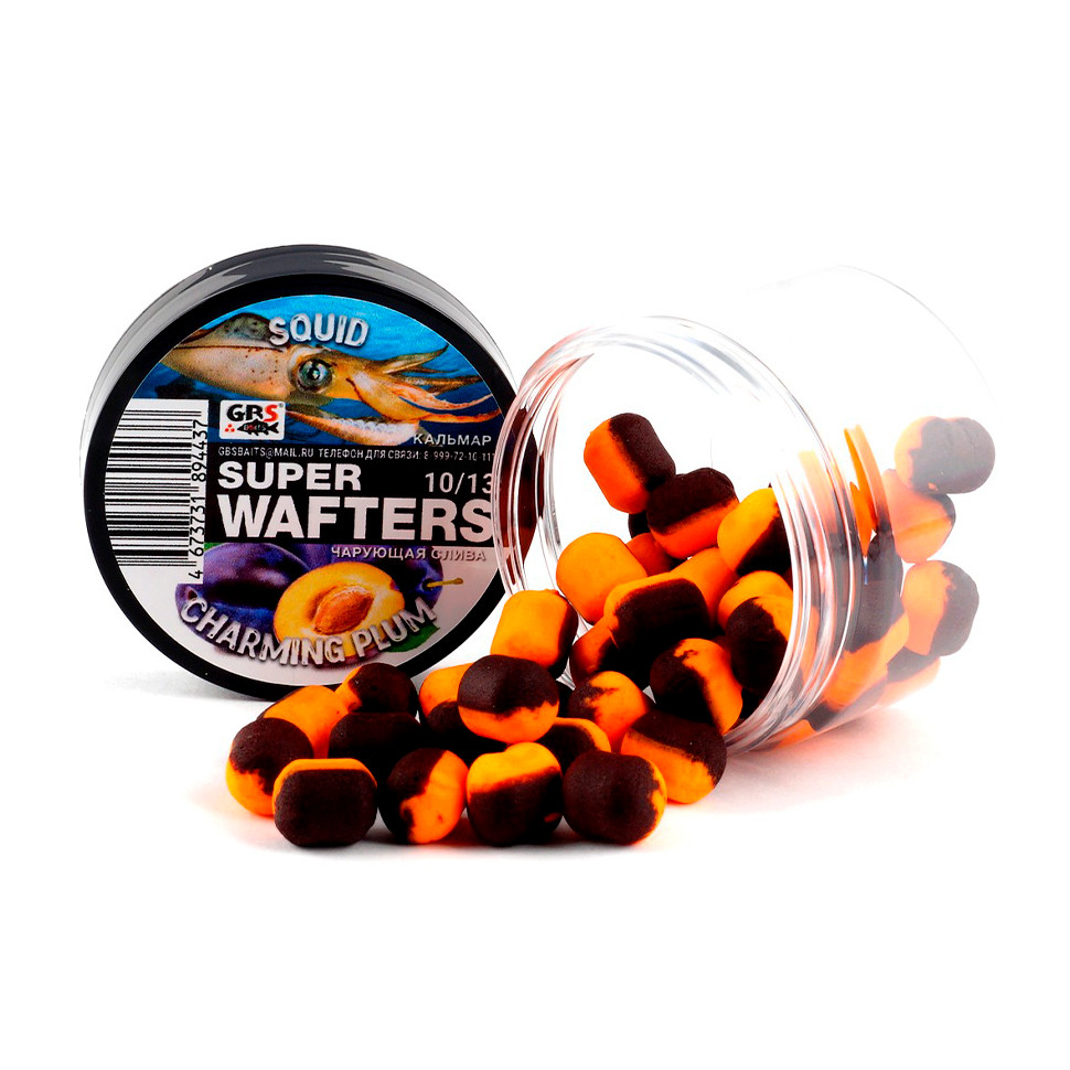 Бойлы GBS WAFTERS 10/13 Кальмар и Чарующая Слива