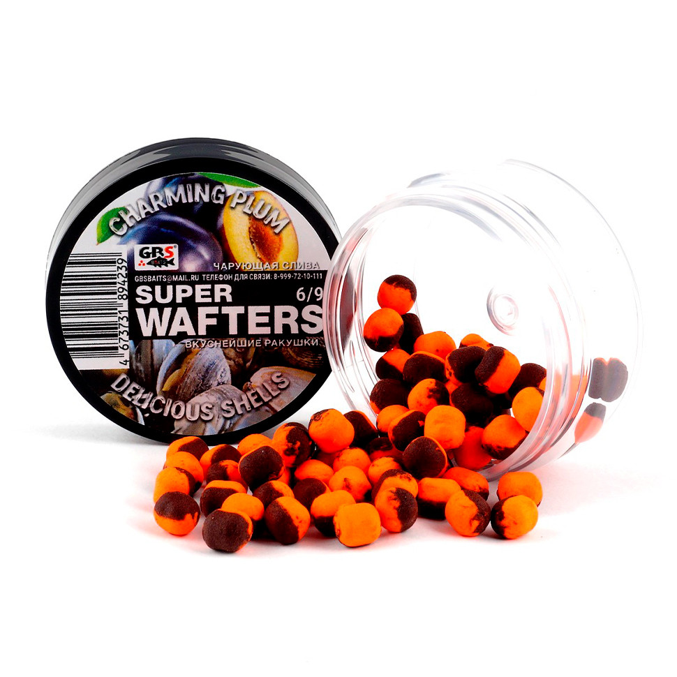 Бойлы GBS WAFTERS 6/9 Чарующая слива и вкуснейшие ракушки