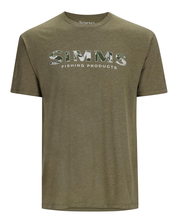 Футболка Simms Logo T-Shirt (RC Dark Clover/Military Heather, XXL)